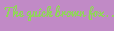 Image with Font Color 90D658 and Background Color C18AC6